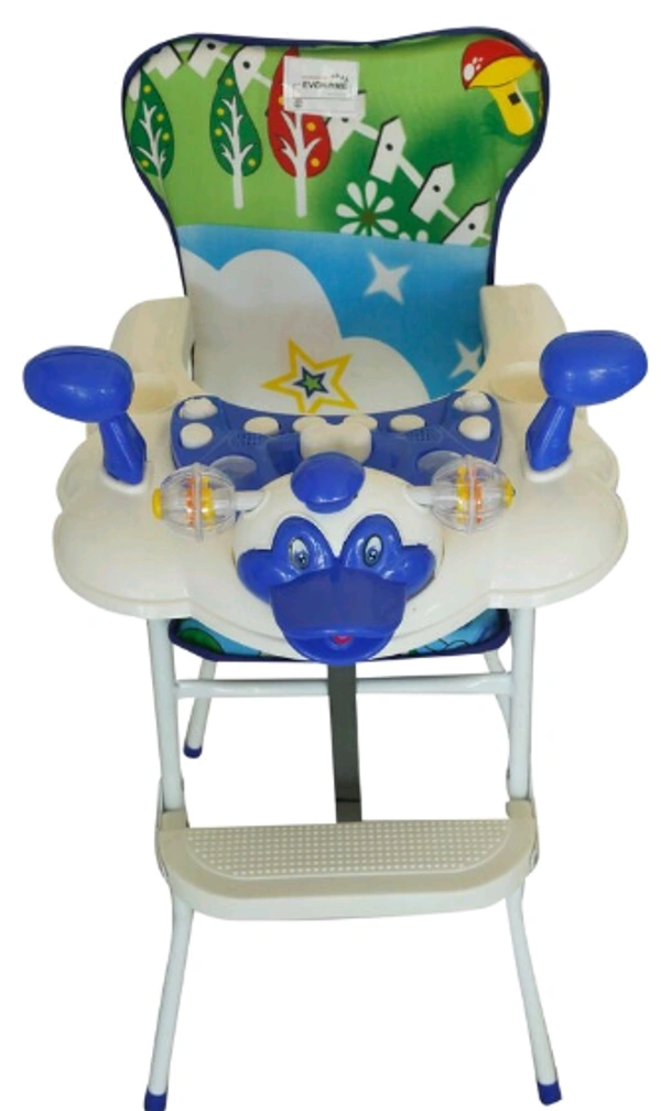 EVOHOME Babies 7 Levels Smart FeedingCushion/ ToddlerTable Chair Easy Fold Feed Baby Chair, Infant Dinning High Chair for Room/ Living/Dinning - 1 to 2 Years, Blue